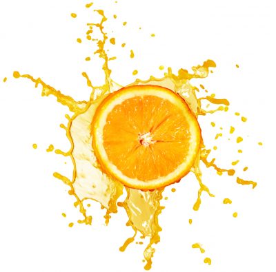 Color del cítrico naranja